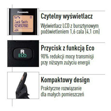 Telefon bezprzewodowy Panasonic KX-TGC210PDB czarny
