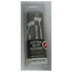 Słuchawki Esperanza EH161W Zipper z mikrofonem białe