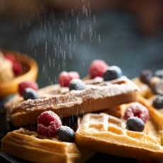 Gofrownica Dezal 301.5.1N 1300W biała nowa