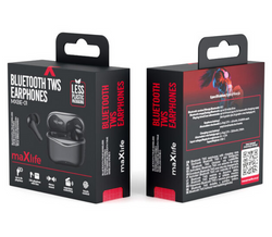 Słuchawki Maxlife MXBE-01 TWS czarne mikr douszne bezprzewodowe