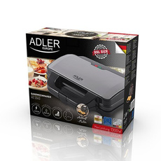 Opiekacz Adler AD3043 900W inox czarny XL