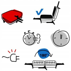 Gofrownica Dezal 301.7 XL 1300W czarna + mieszanka na gofry 0,5 kg
