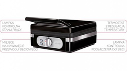 Gofrownica MPM MGO-24 1400W czarna 2 gofry