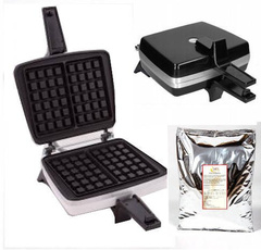 Gofrownica Dezal 301.7 XL 1300W czarna + mieszanka na gofry 0,5 kg