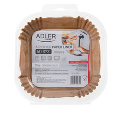Wkład papierowy do air-fryera Adler AD6731 16x16cm 100szt