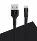 Kabel Maxlife MXUC-01 USB-IPhone 1m czarny nylon 2A