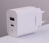 Ładowarka Maxlife MXTC-06AC 20W 1x,USB-C 1xUSB QC biała