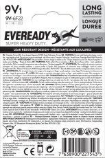 Bateria Eveready 6F22/1BP Super Heavy Duty - 1 sztuka