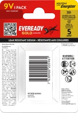Bateria Eveready 6LR61/1BP 9V Alkaline Gold - 1 sztuka
