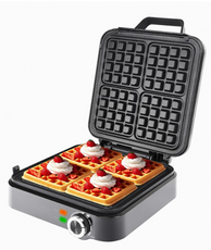 Gofrownica  Eldom WA1700 4 gofry 2000W regulacja czarno srebrny