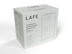Frytkownica LAFE Dual Fry beztłuszczowa  2x5,0L 2460W okienko