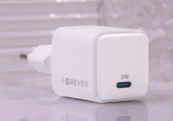 Ładowarka Forever GaN TC-08-30C 30W 1x,USB-C QC biała