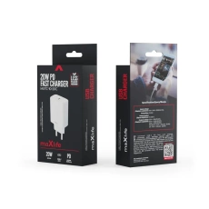 Ładowarka Maxlife MXTC-10-20C 20W 1x,USB-C  QC biała