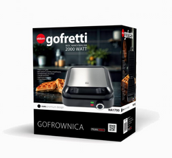 Gofrownica  Eldom WA1700 4 gofry 2000W regulacja czarno srebrny