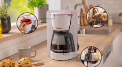 Ekspres do kawy Bosch TKA2M111 biały przelewowy