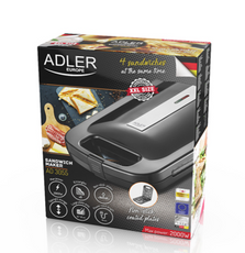 Opiekacz Adler AD3055 2000W czarny-4 tosty