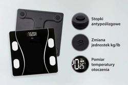 Waga łazienkowa Eldom TW0610  analityczna bluetooth 180kg