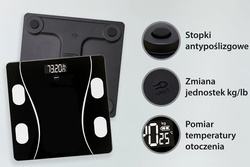 Waga łazienkowa Eldom TW0610  analityczna bluetooth 180kg
