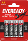 Bateria Eveready R6/4BP Super Heavy Duty AA - komplet 4 sztuk