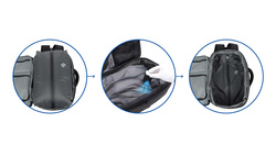 Plecak Noveen CTB500 kabinowy czarny  z pompką 40x20x25 cm