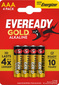 Bateria Eveready LR03/4BP Alkaline Gold AAA - komplet 4 sztuk