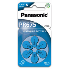 Bateria Panasonic PR675/PR44 do aparatu słuchowego - komplet 6 sztuk