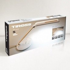 Lampka Tiross TS1806 72LED sieciowa ramię złote satynowe