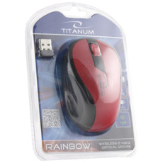 Mysz Titanum TM114R 3D USB Rainbow czerwono-czarna