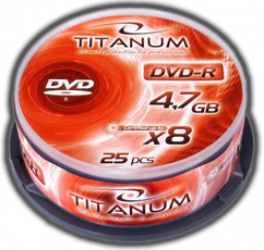 Płyta Titanum DVD-R 4,7GB x8 - komplet 25 sztuk