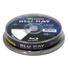 Płyta Traxdata Blu-ray 25 GB jednokrotnego zapisu do nadruku - komplet 10 sztuk